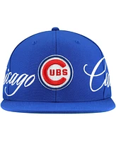 Mitchell & Ness Men's Royal Chicago Cubs Just Don x Mlb Lux Script Snapback Hat