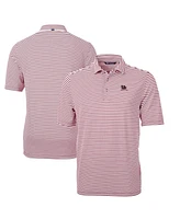 Cutter Buck Men's Garnet South Carolina Gamecocks Vault DryTec Virtue Eco Pique Stripe Polo