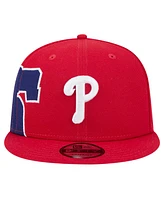 New Era Men's Red Philadelphia Phillies Logo Strike 9FIFTY Snapback Hat