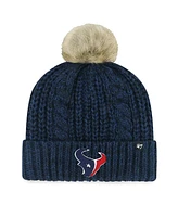 '47 Brand Women's Navy Houston Texans Meeko Cuffed Knit Hat with Pom