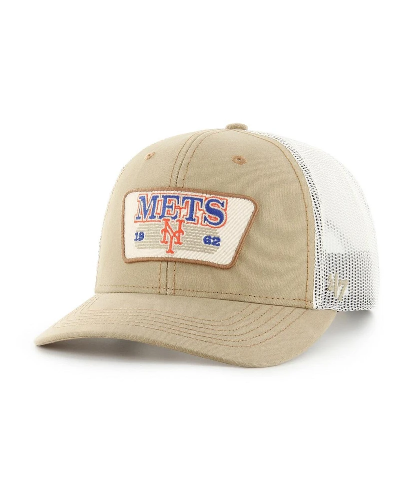 '47 Brand Men's Khaki New York Mets Ridgewood Trucker Adjustable Hats