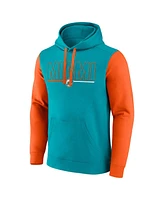 Fanatics Men's Aqua Miami Dolphins Big Tall Outline Pullover Hoodie