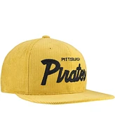 Mitchell & Ness Men's Gold Pittsburgh Pirates Corduroy Snapback Hat