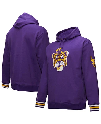 Mitchell & Ness Men's Purple Lsu Tigers Chainstich Fleece Pullover Hoodie