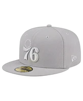 New Era Men's Gray Philadelphia 76ers Color Pack 59FIFTY Fitted Hat