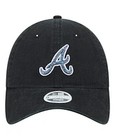 New Era Women's Black Atlanta Braves Glitz 9TWENTY Adjustable Hat