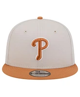 New Era Men's Khaki/Brown Philadelphia Phillies Color Pack Two Tone 9FIFTY Snapback Hat