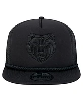 New Era Men's Black Memphis Grizzlies Tone Foam Meshback Golfer Snapback Hat