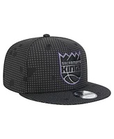 New Era Men's Black Sacramento Kings Midnight Ink Pop Outline 9FIFTY Snapback Hat