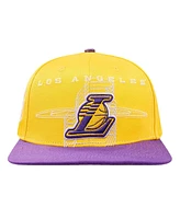 Pro Standard Men's Gold/Purple Los Angeles Lakers Logo Morph Snapback Hat