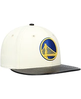 New Era Men's White/Black Golden State Warriors Visor Two-Tone 59FIFTY Fitted Hat