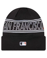 New Era Men's Black San Francisco Giants Authentic Collection Cuffed Knit Hat