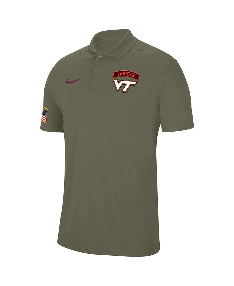 Nike Men's Olive Virginia Tech Hokies Military Appreciation Tour Performance Polo