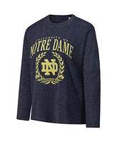 Pressbox Women's Navy Notre Dame Fighting Irish Chandler Olive Leaf Arch Long Sleeve T-Shirt