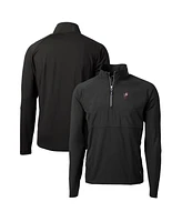 Cutter & Buck Men's Black Ohio State Buckeyes Adapt Knit Hybrid Full-Zip Logo Jacket