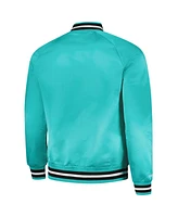 Mitchell & Ness Men's Teal San Antonio Spurs Hardwood Classics Throwback Wordmark Raglan Full-Snap Jacket