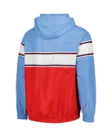 New Era Men's Light Blue St. Louis Cardinals Ripstop Raglan Quarter-Zip Hoodie