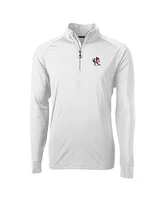 Cutter & Buck Men's White Louisville Cardinals Adapt Knit Stretch Quarter-Zip Pullover Top