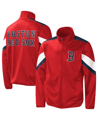 G-iii Sports by Carl Banks Men's Red Boston Sox Earned Run Full-Zip Jacket