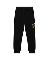 Mitchell & Ness Men's Black Los Angeles Lakers Slap Sticker Sweatpants