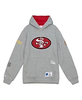 Mitchell & Ness Men's Heather Gray San Francisco 49ers Team Origins Fleece Pullover Hoodie