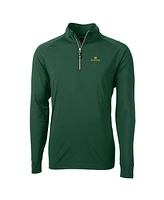 Cutter & Buck Men's Green Notre Dame Fighting Irish Adapt Knit Quarter-Zip Pullover Jacket