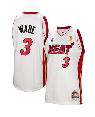 Mitchell & Ness Men's Dwyane Wade White Miami Heat 2005-06 Authentic Player Jersey