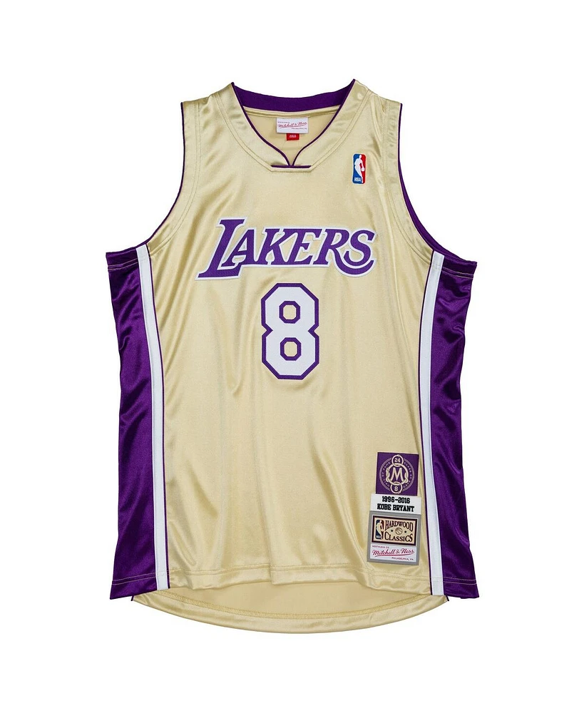 Mitchell & Ness Men's Kobe Bryant Gold Los Angeles Lakers Hall of Fame Class 2020 8 Authentic Jersey