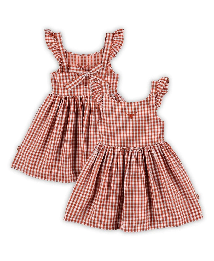 Garb Girls Toddler Texas Orange Longhorns Constance Gingham Dress