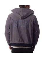 The Wild Collective Men's and Women's Gray Buffalo Bills Corduroy Full-Zip Bomber Hoodie Jacket