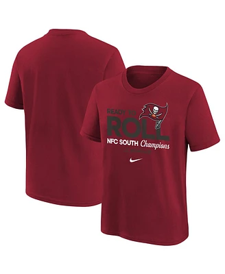 Nike Big Boys and Girls Red Tampa Bay Buccaneers 2024 Nfc South Division Champions Locker Room Trophy Collection T-Shirt