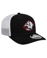 New Era Men's Black/White Buffalo Sabres Core Trucker 9SEVENTY Stretch-Snap Hat