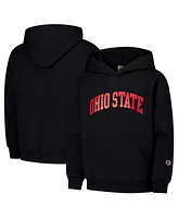 Champion Big Boys and Girls Black Ohio State Buckeyes Basic Arch Hoodie