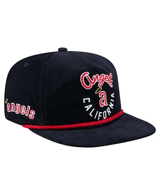 New Era Men's Navy California Angels Cooperstown Collection Full Circle Corduroy Golfer Adjustable Hat