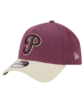 New Era Men's Maroon Philadelphia Phillies Moleskin A-Frame 9FORTY Adjustable Hat