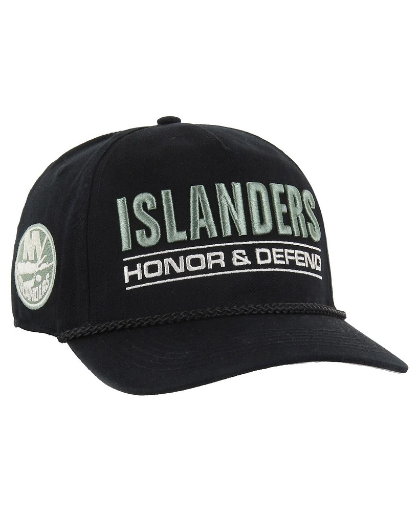 '47 Brand Men's Black New York Islanders Oht Military Appreciation Homeland Honor and Defend Hitch Adjustable Hat