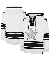 '47 Brand Men's White Dallas Cowboys After Image Superior Lacer Pullover Hoodie