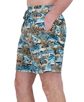 Robert Graham Men's Drew Floral Print Drawstring 7" Swim Trunks