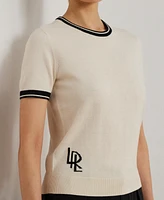 Lauren Ralph Lauren Women's Two-Tone Short-Sleeve Sweater, Regular & Petite