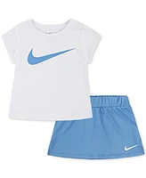 Nike Toddler Girls Short-Sleeve T-Shirt & Scooter Skort, 2 Piece Set