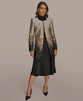 Donna Karan New York Metallic Ombre Open-Front Topper Jacket