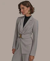 Donna Karan New York Petite Front-Belted Blazer