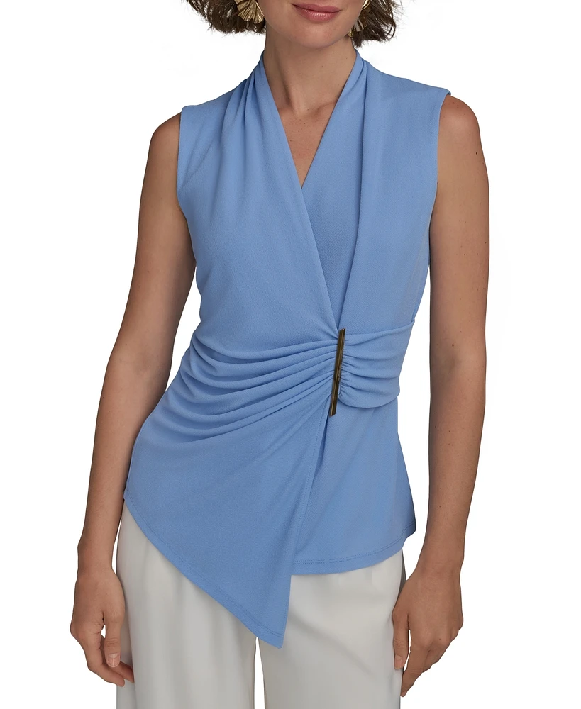 Donna Karan New York Petite Asymmetric Sleeveless Knit Top