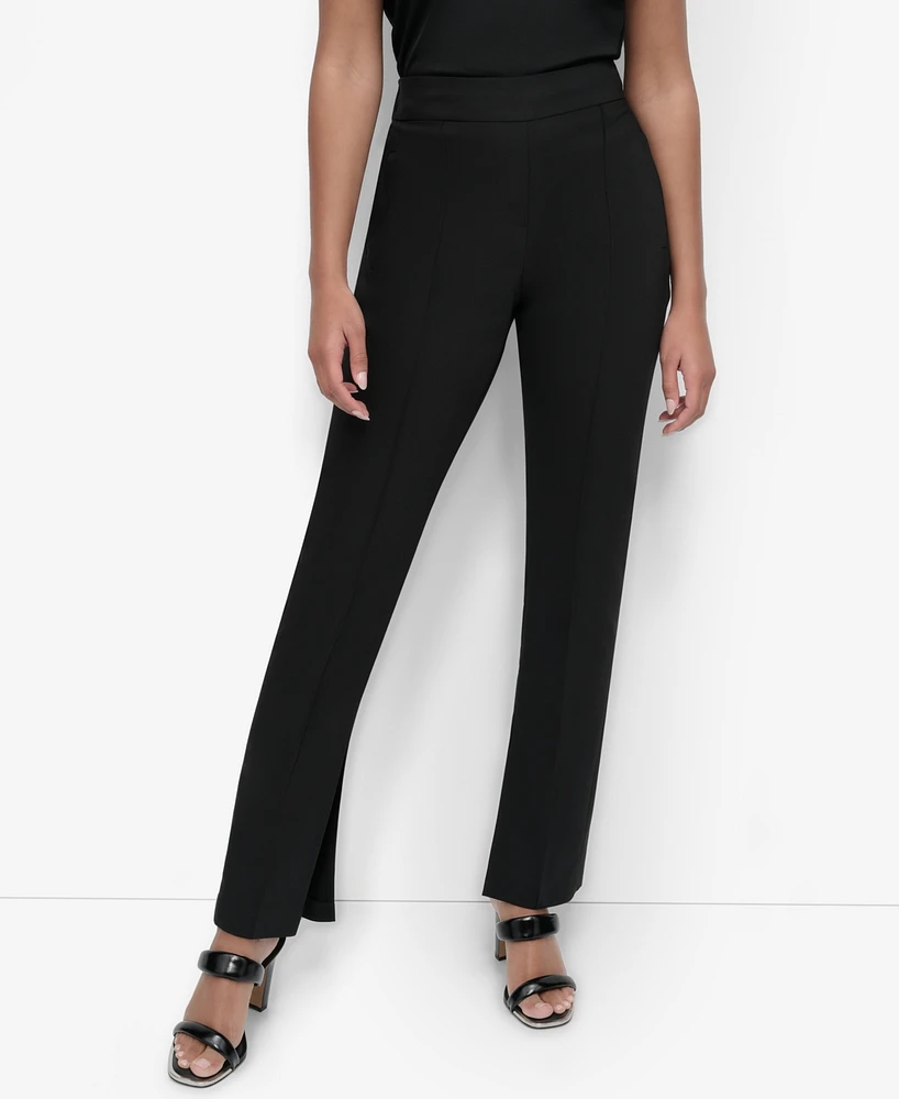 Dkny Petite Pull-On Slit-Hem Trousers