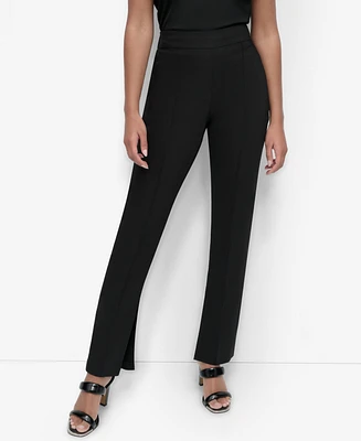 Dkny Petite Pull-On Slit-Hem Trousers