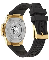 Versace Women's Swiss Greca Reaction Black Polyurethane Strap Watch 38mm