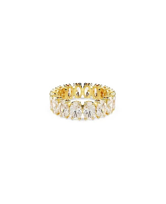 Swarovski Matrix Gold-Tone Plated Oval Cut Ring