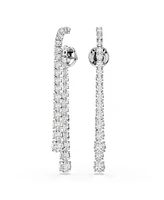 Swarovski Matrix Rhodium Plated Drop Earrings