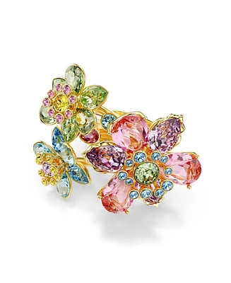 Swarovski Idyllia Gold-Tone Plated Flower Ring