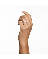 Swarovski Matrix Vittore Silver-Tone Pear Cut Ring